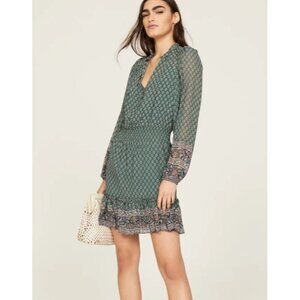 Veronica Beard Destiny print Paisley 100% silk dress W/ Slip. Size 18 MSRP $598